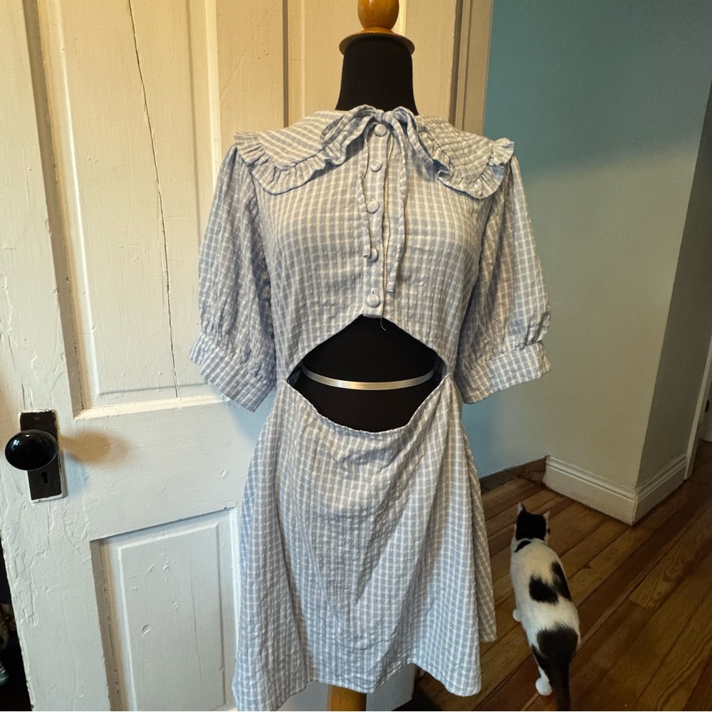 Nasty Gal gingham mini dress Only worn